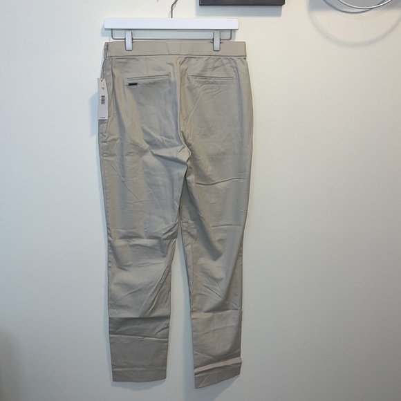 Tahari Pants Stretch Pleated Tan Size 4 NWT - Picture 7 of 8